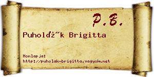 Puholák Brigitta névjegykártya